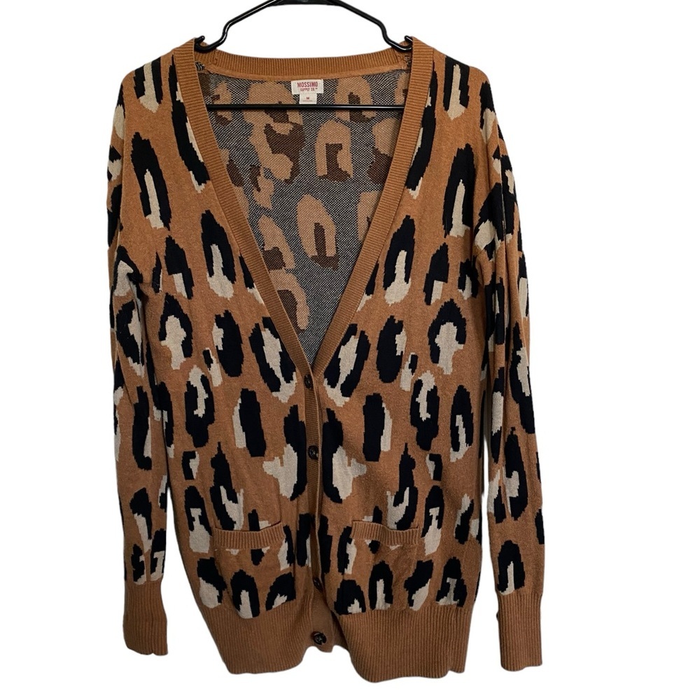 Mossimo Supply Co. Leopard Print Cardigan - Tan, Black, Cream
